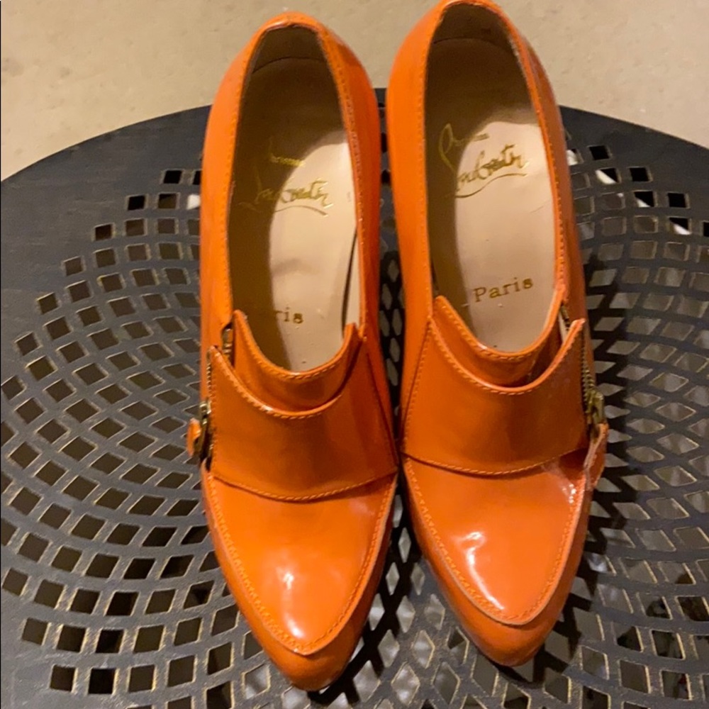 Christian Louboutin orange heels Re-Poshing